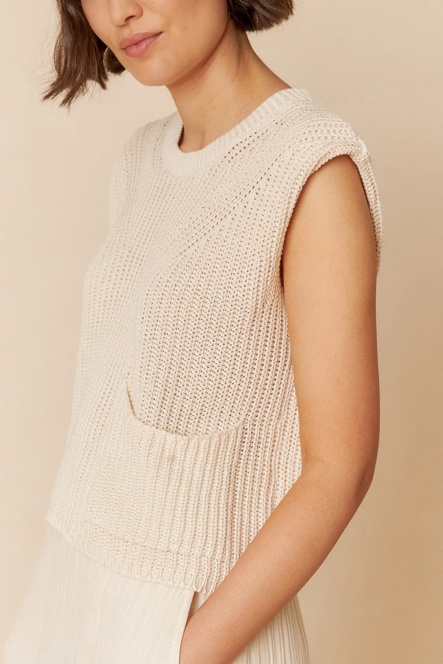 ENGLISH RIB KNIT VEST