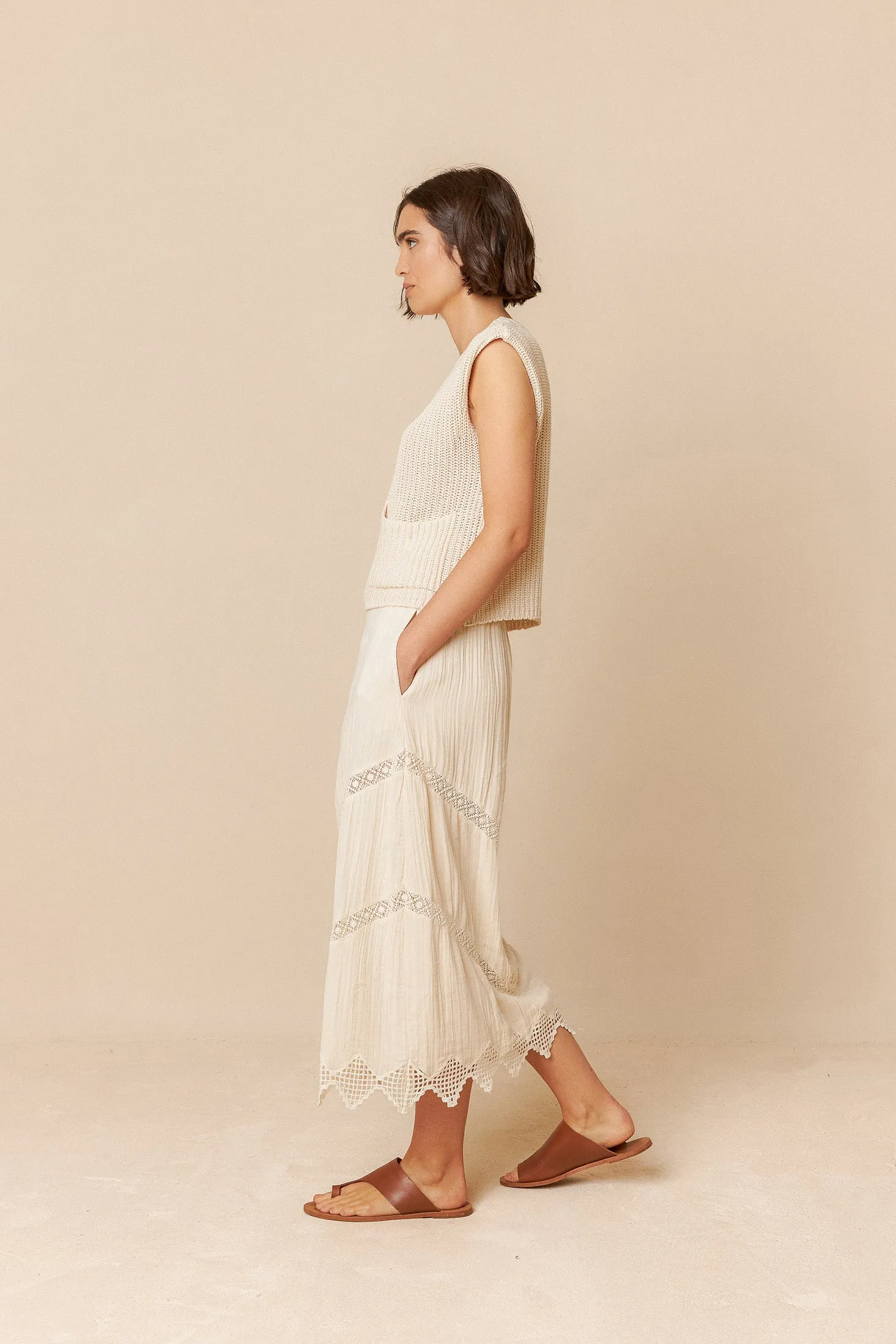 ENGLISH RIB KNIT VEST