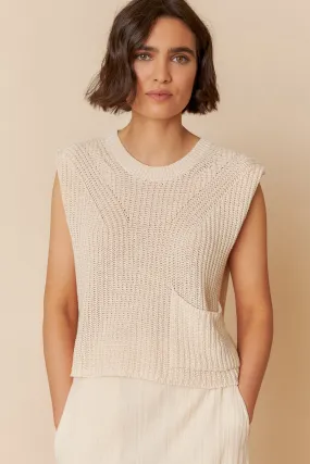 ENGLISH RIB KNIT VEST