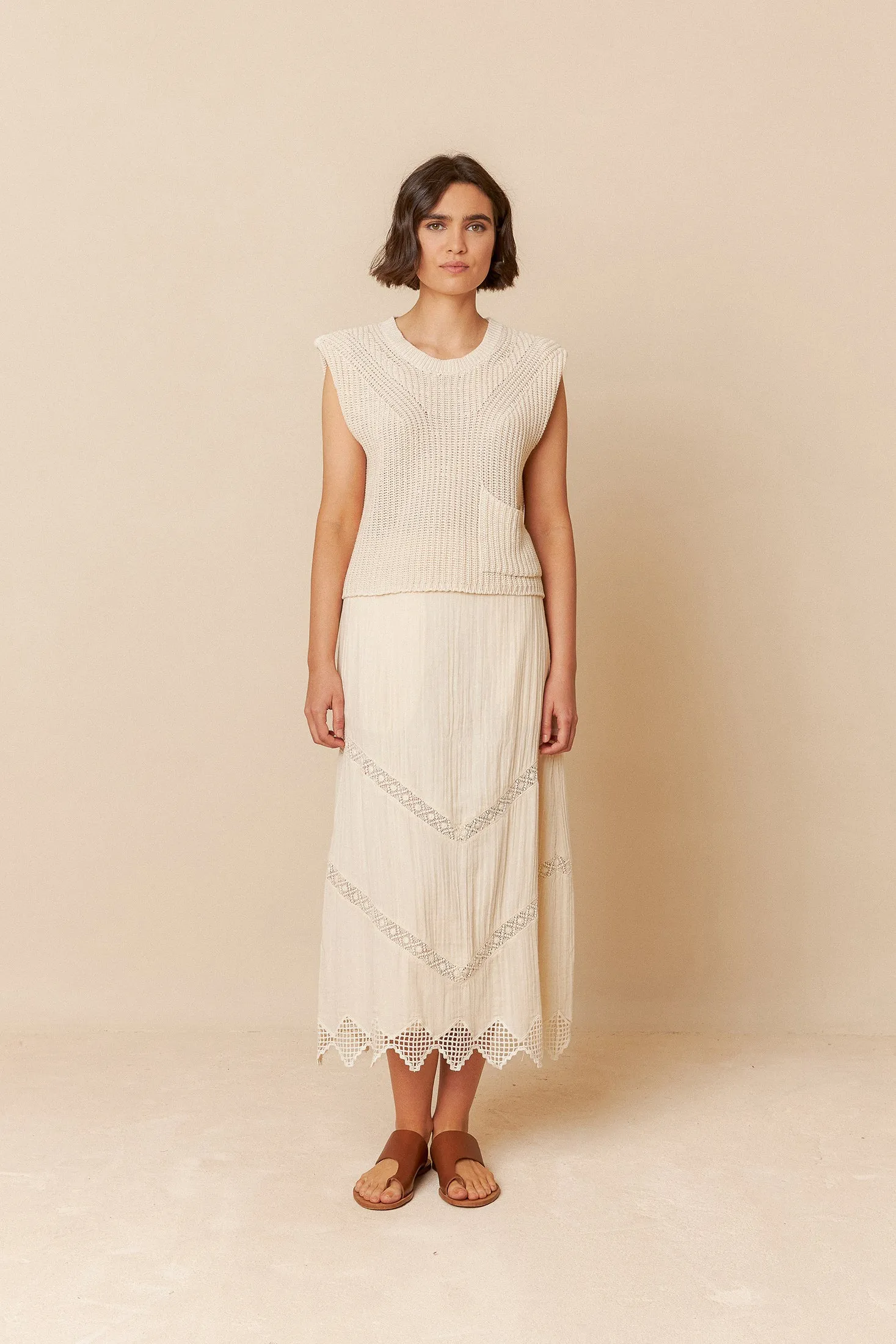 ENGLISH RIB KNIT VEST