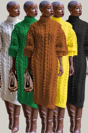 Expensive Taste Turtleneck Sweater Dress