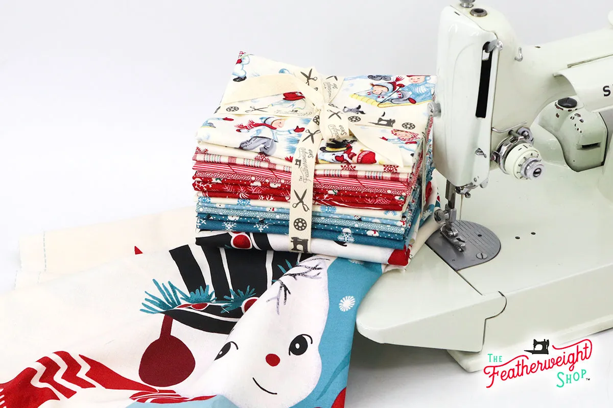 Fabric, Winter in Snowtown by Buttermilk Basin - FAT QUARTER BUNDLE   PANEL