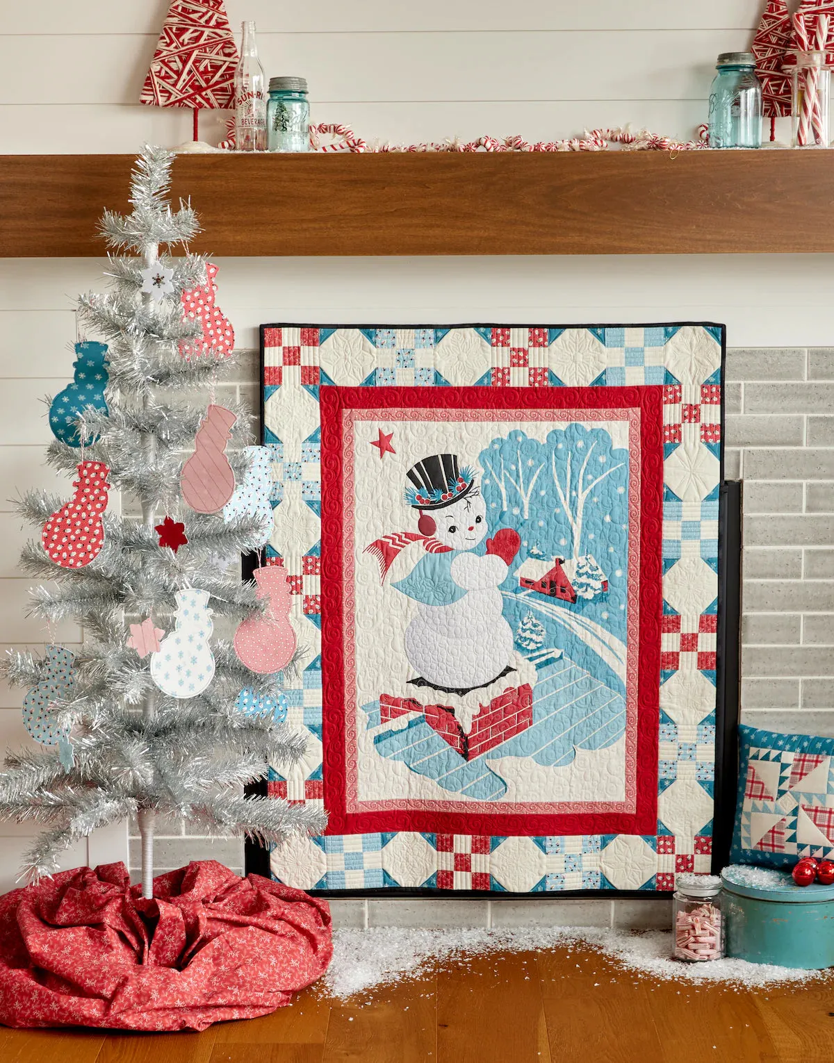 Fabric, Winter in Snowtown by Buttermilk Basin - FAT QUARTER BUNDLE   PANEL