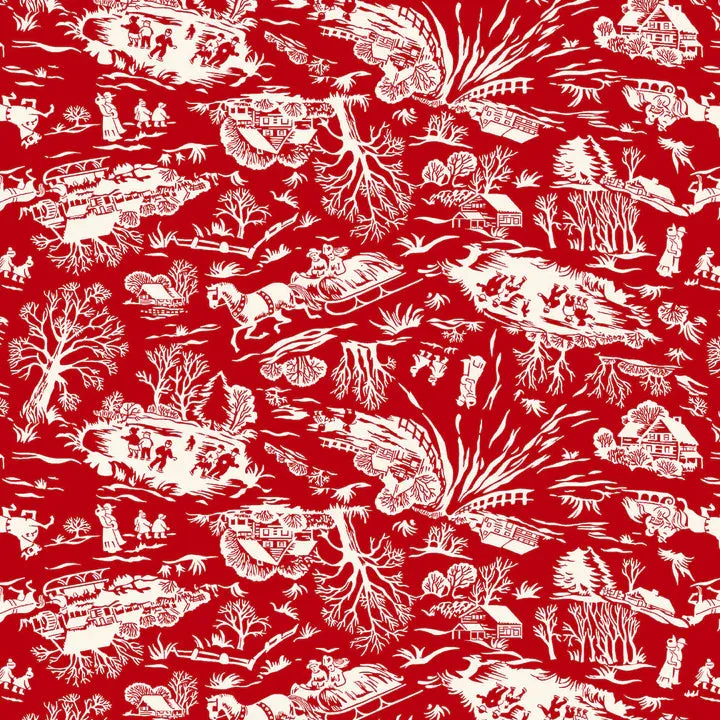 Fabric, Winter in Snowtown by Buttermilk Basin - FAT QUARTER BUNDLE   PANEL