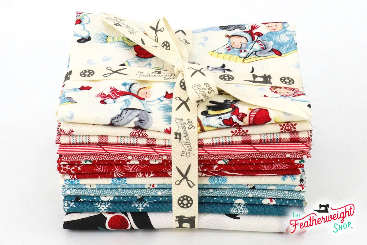 Fabric, Winter in Snowtown by Buttermilk Basin - FAT QUARTER BUNDLE   PANEL