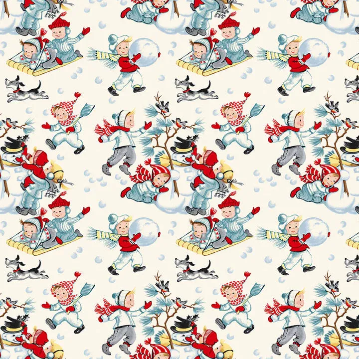 Fabric, Winter in Snowtown by Buttermilk Basin - FAT QUARTER BUNDLE   PANEL