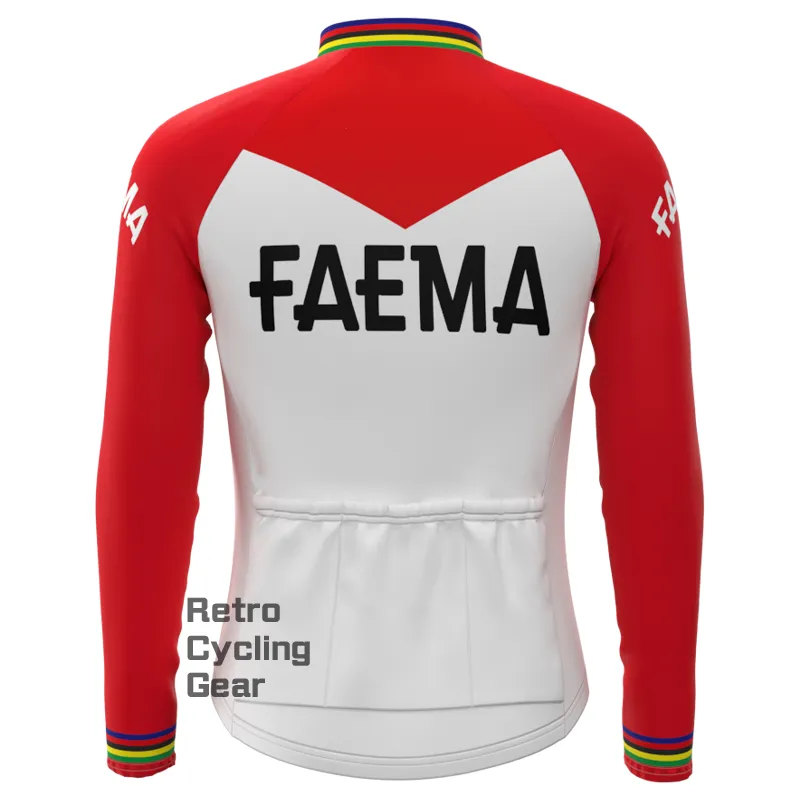 FAEMA White Fleece Retro Cycling Kits
