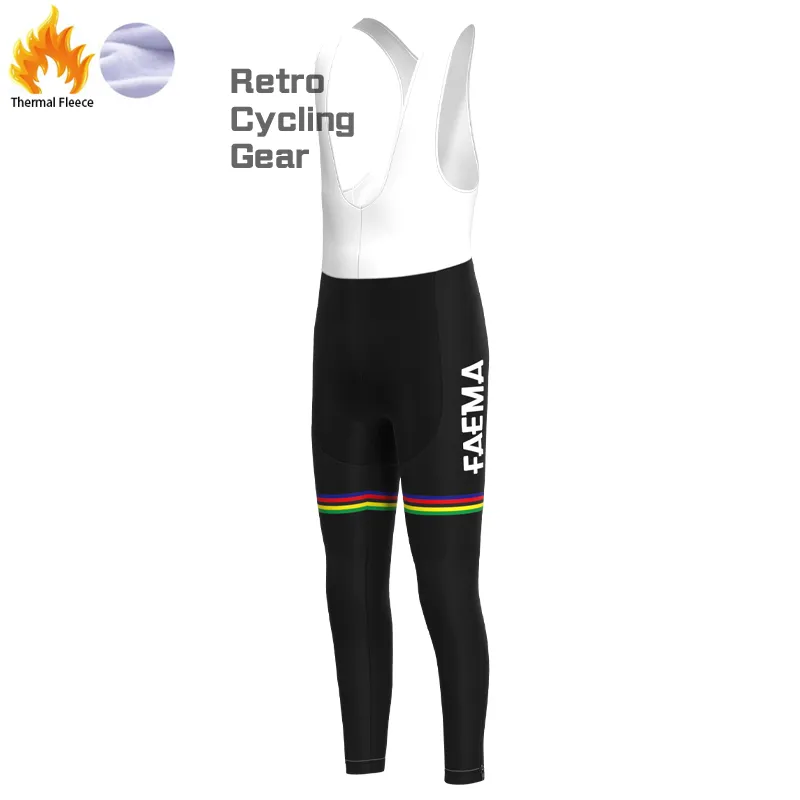 FAEMA White Fleece Retro Cycling Kits