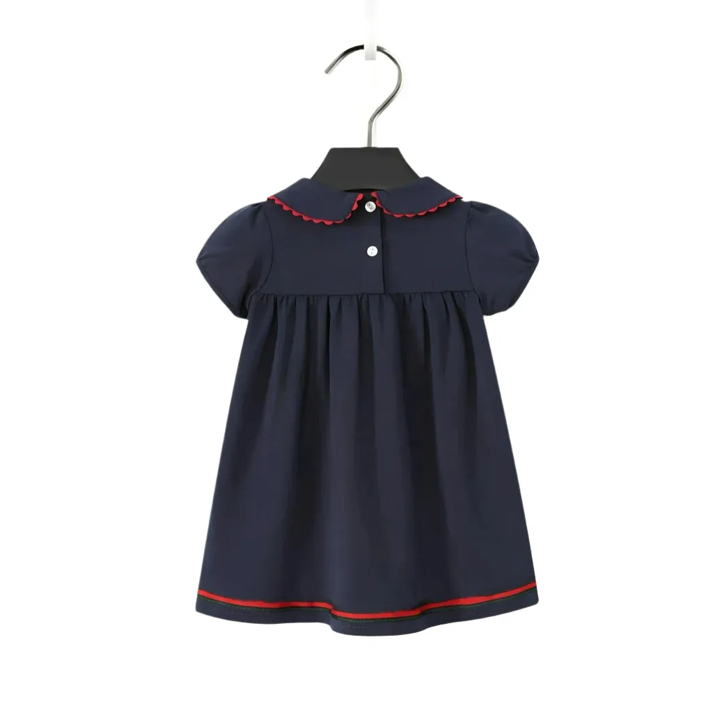 Fairy Tale Navy Blue Girls' Dress