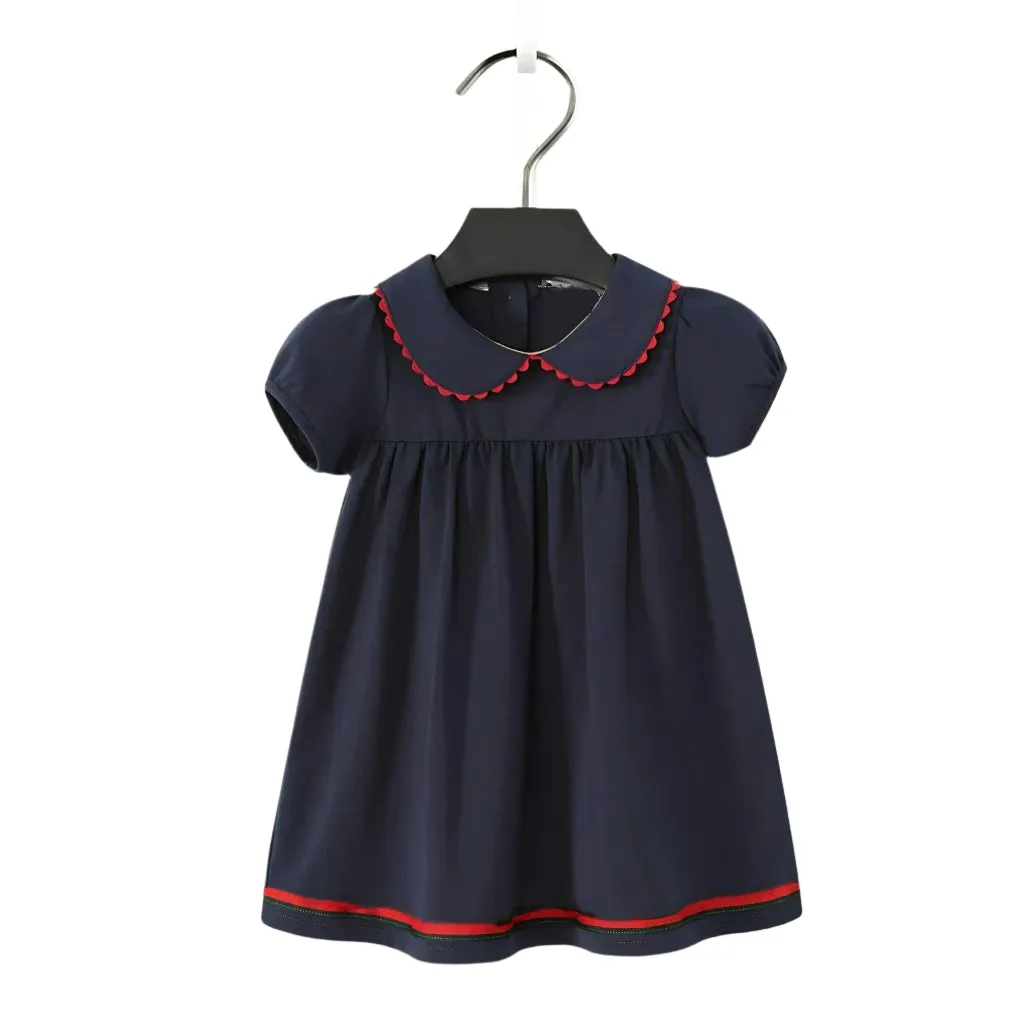 Fairy Tale Navy Blue Girls' Dress