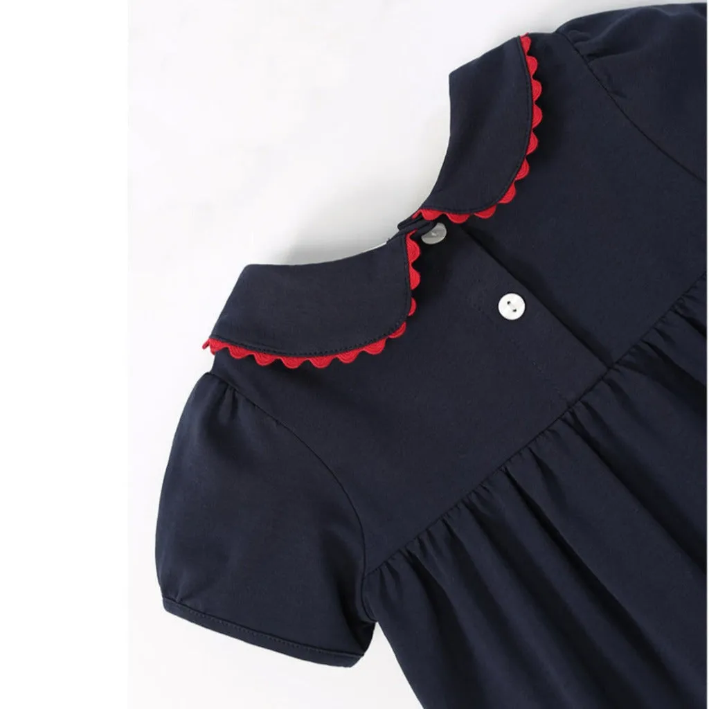 Fairy Tale Navy Blue Girls' Dress