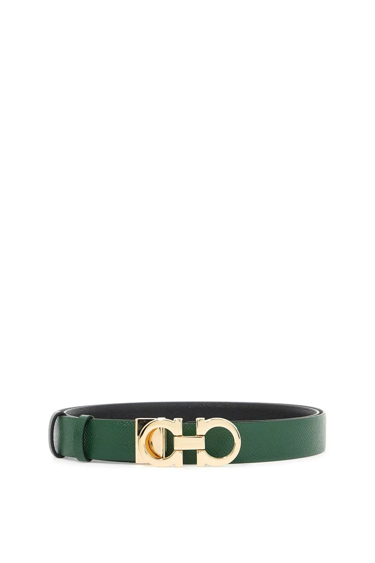 Ferragamo Reversible Gold-Tone Buckle Leather Belt - Size 100