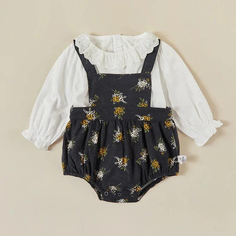 Floral Jumpsuit and Top Set