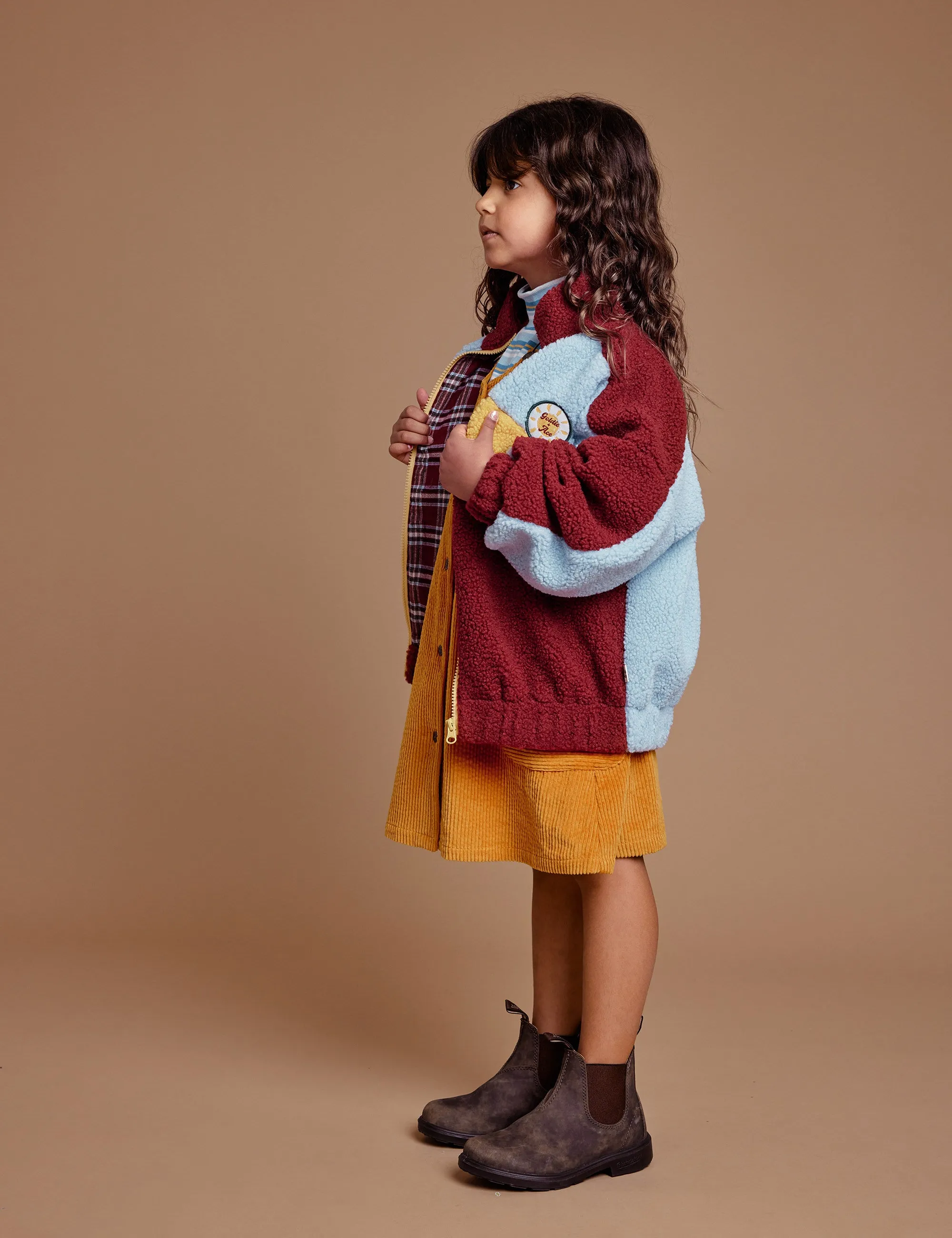 Frankie Sherpa Jacket Brick