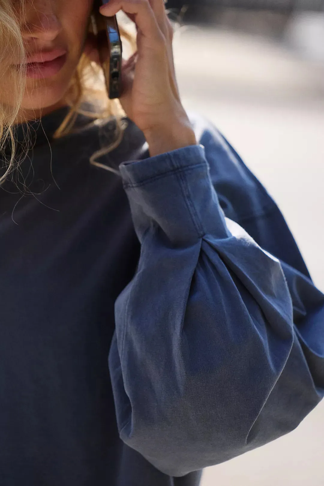 FREE PEOPLE Inspire Layer Long Sleeve Top - Midnight Navy
