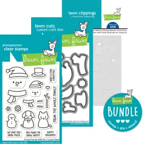 frosty family add-on (stamp die coloring stencil bundle )