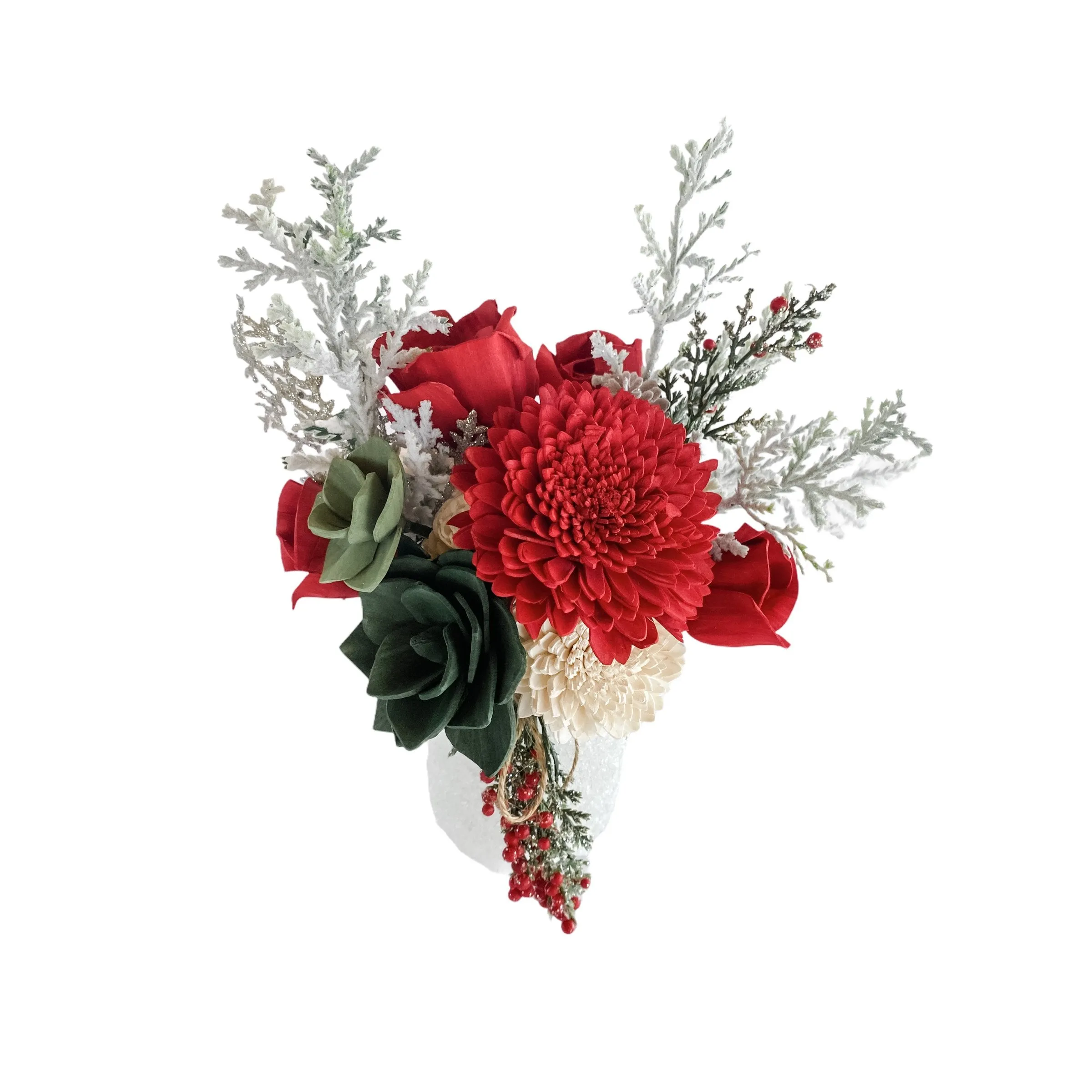 Frosty Pines Sola Flower Arrangement - Pint