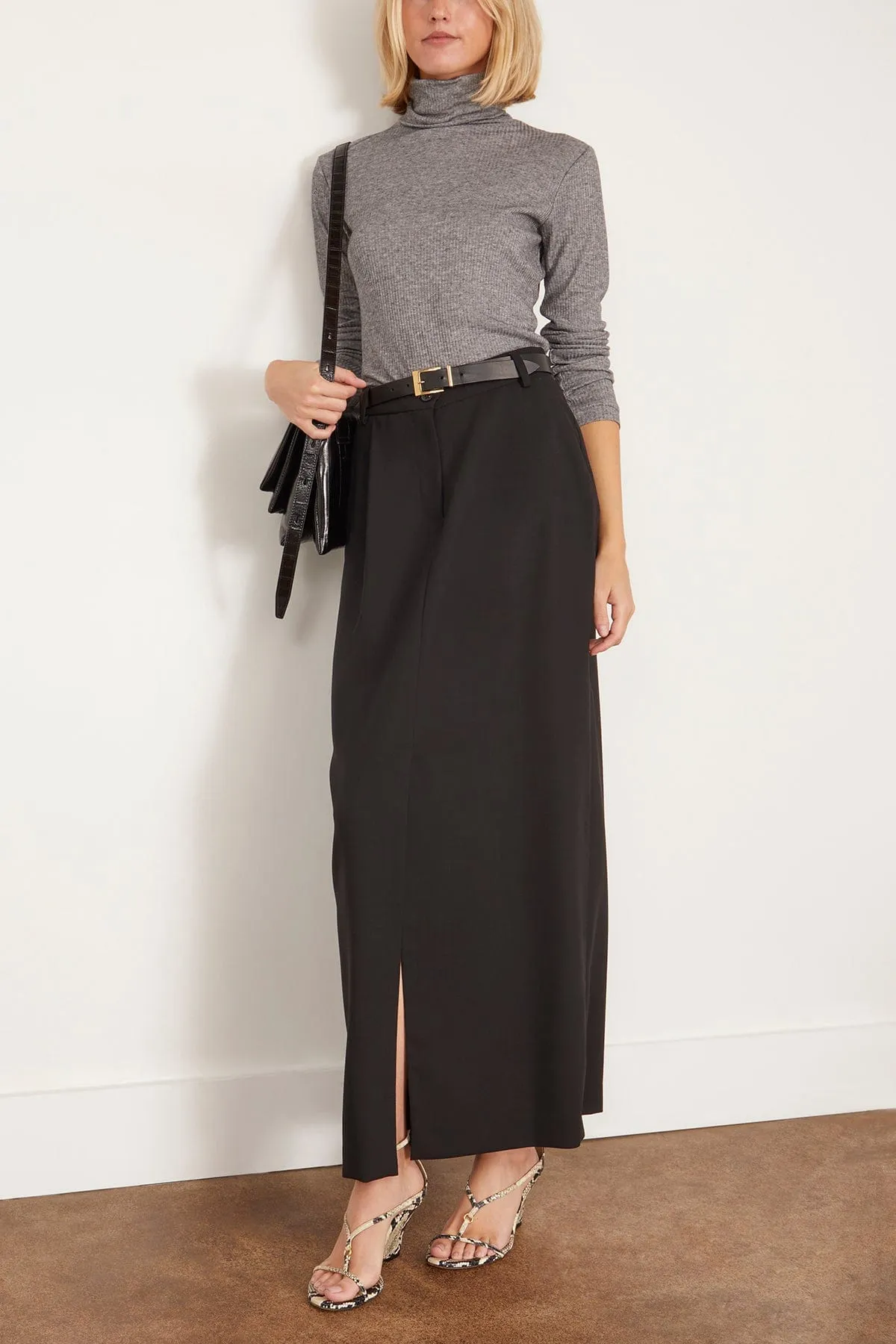 Gallinara Turtleneck T-Shirt in Grey Melange