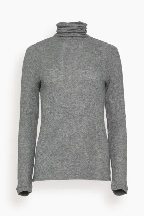 Gallinara Turtleneck T-Shirt in Grey Melange