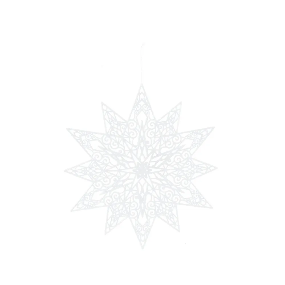 Glitter Hanging Snowflake Asst (48cm)