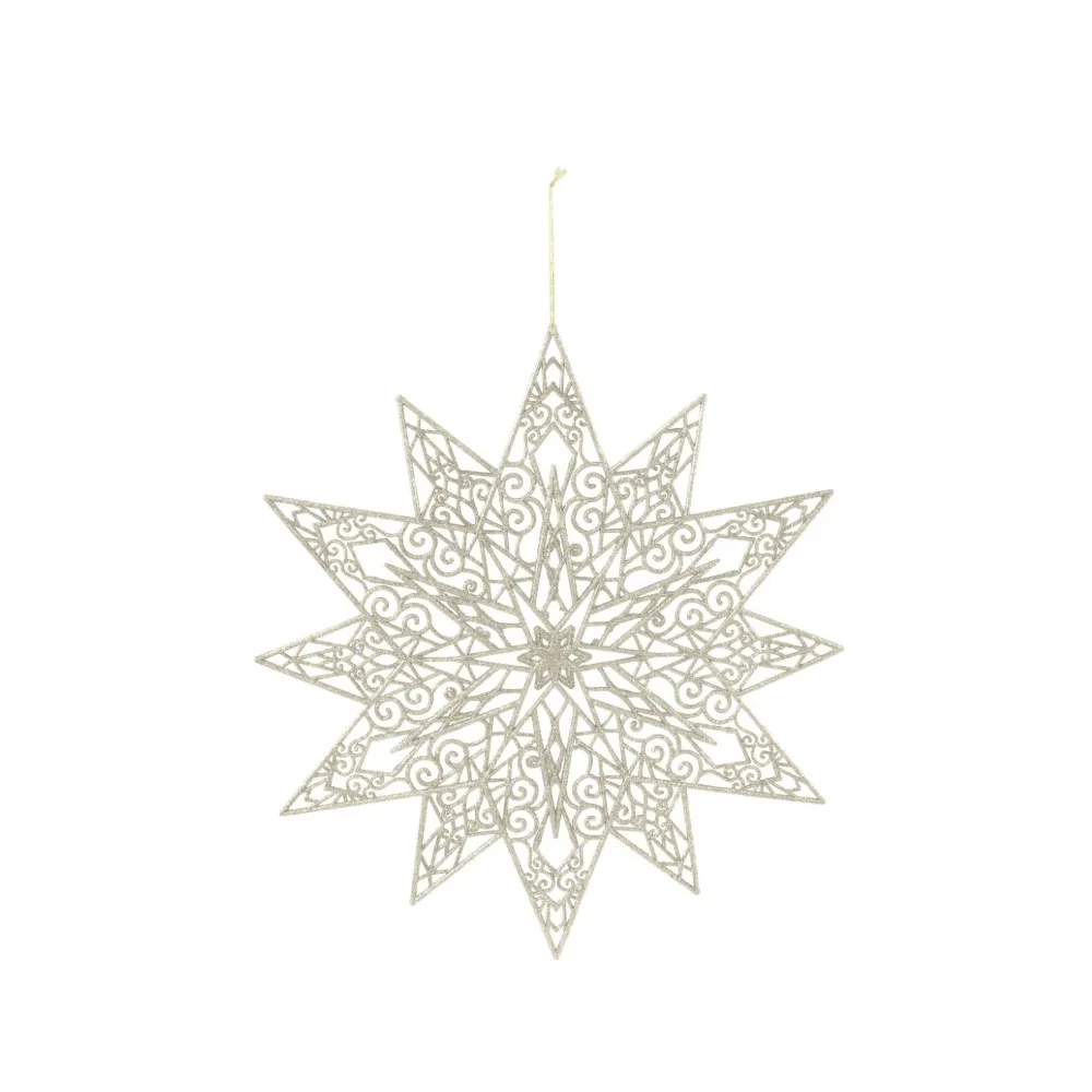 Glitter Hanging Snowflake Asst (48cm)