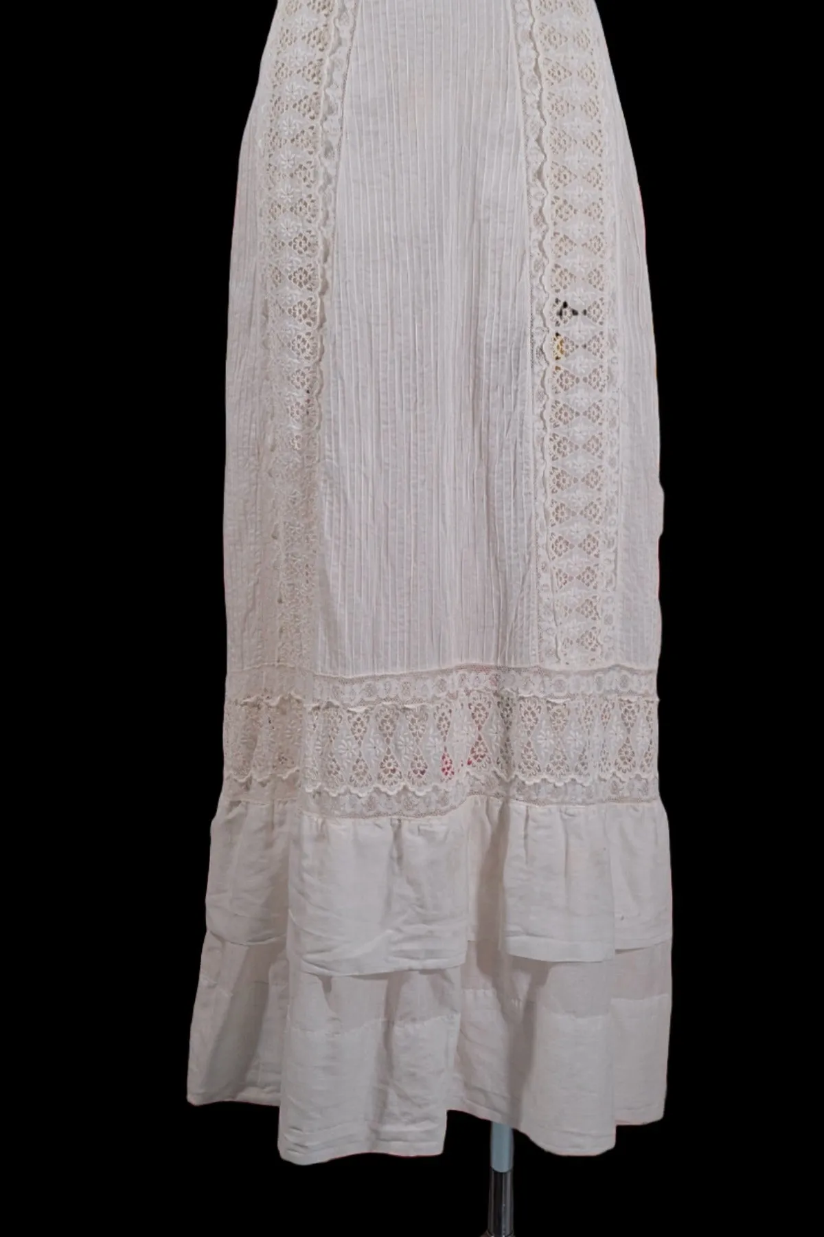 Gorgeous Antique White Lace Edwardian Dress, Day or Wedding Maxi Dress