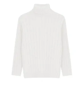 Goznuk Thin Muscle-Fit Turtleneck Knit White GZNK008 WHT