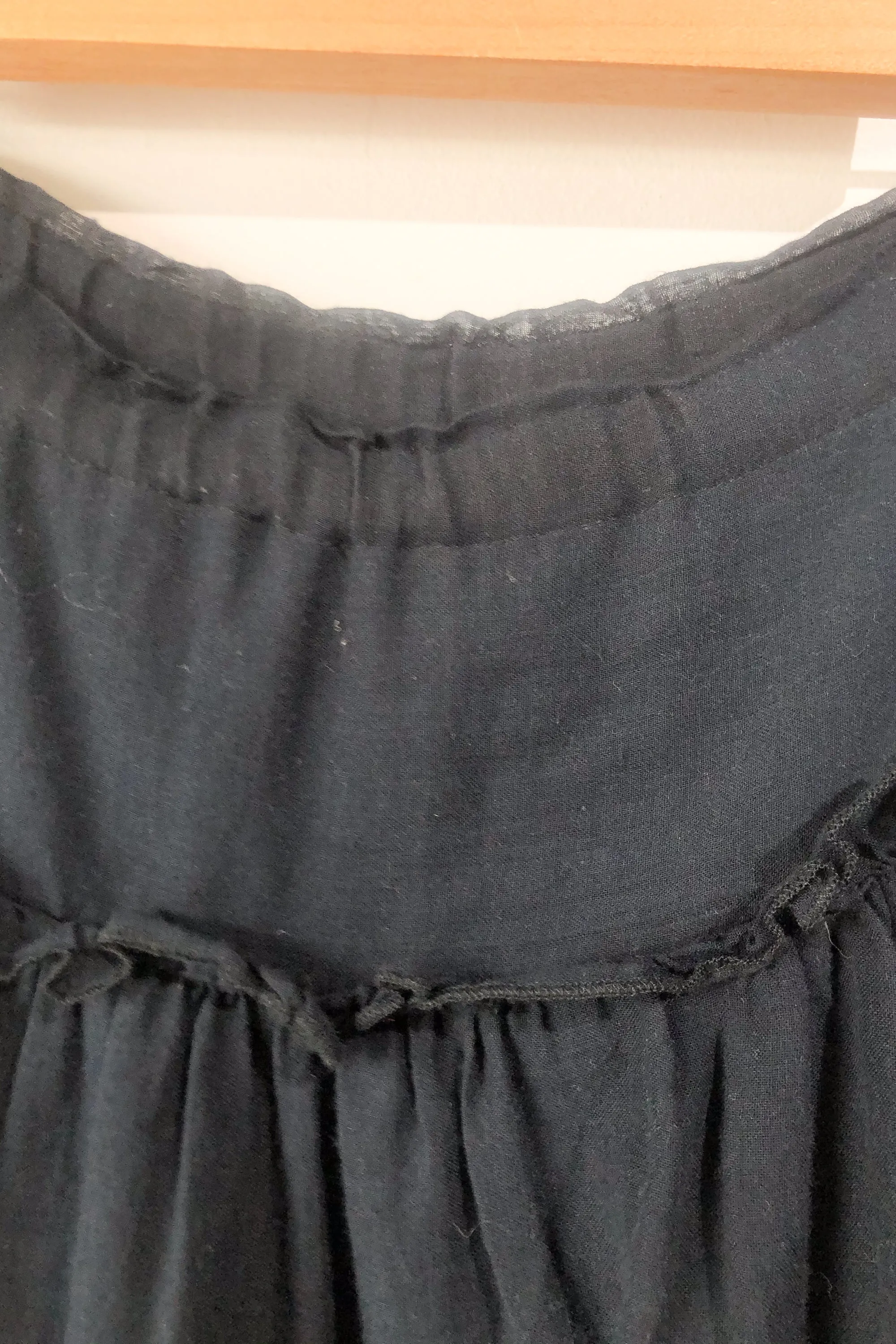 Hache Black Tiered Ruffle Skirt
