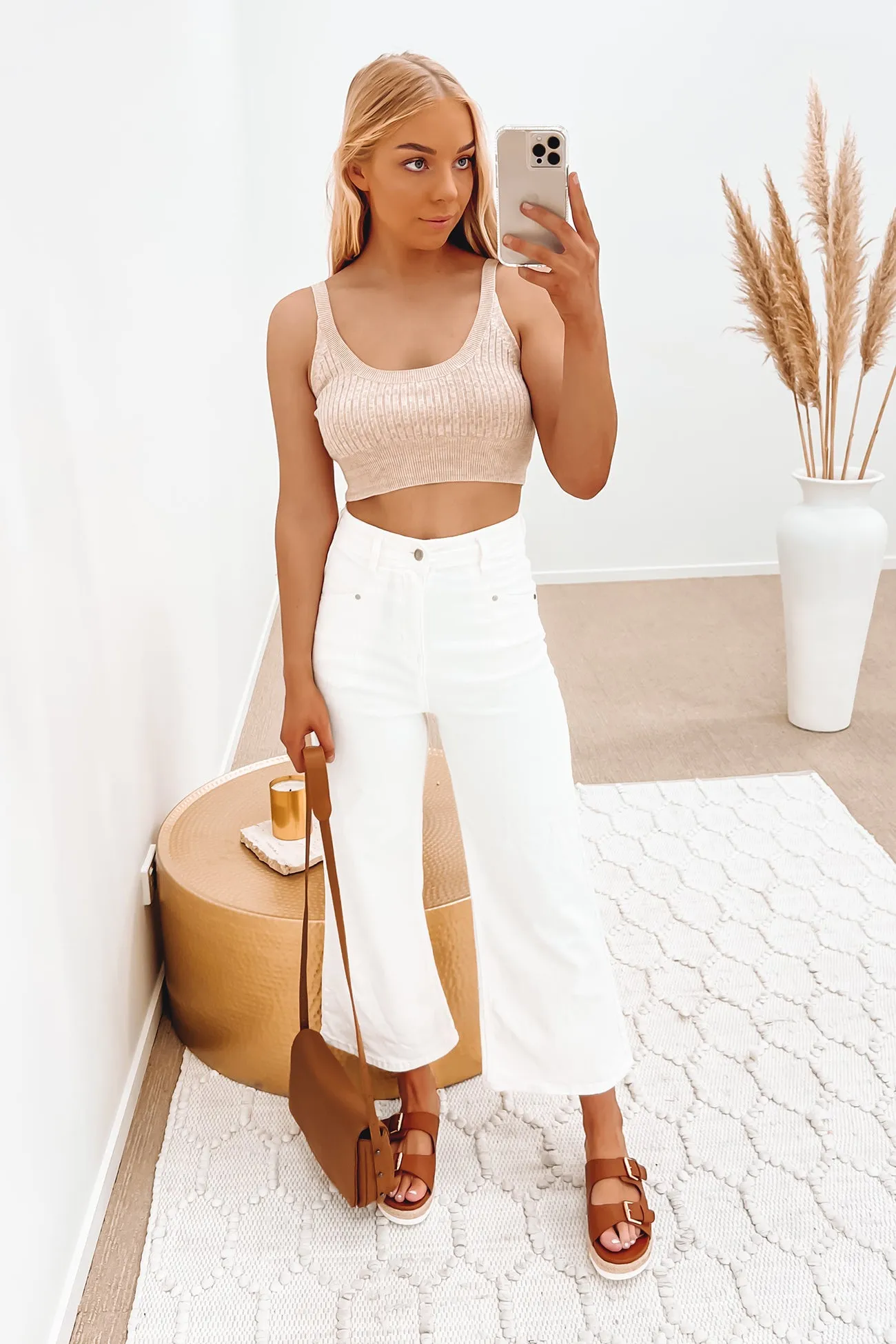 Harlow Knit Cami Oat