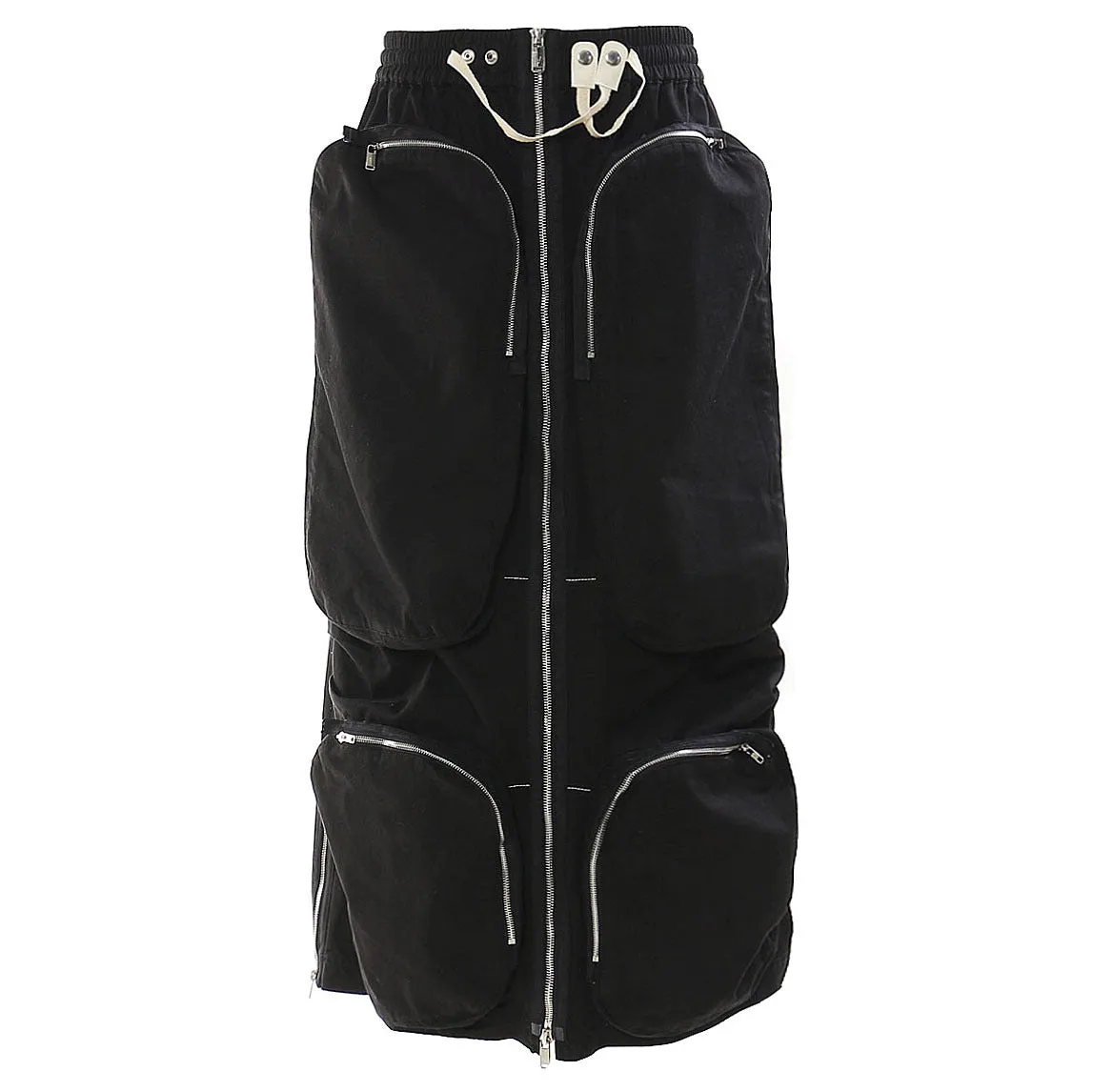 Heavy-Duty Zippered Mid-Length Multi-Pocket Workwear Skirt