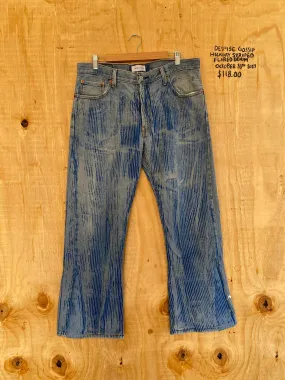 Hickory Striped Flared Denim | 36