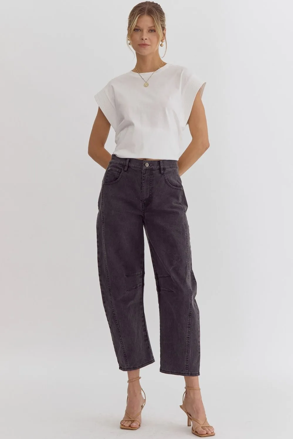 High Waist Barrel Pants