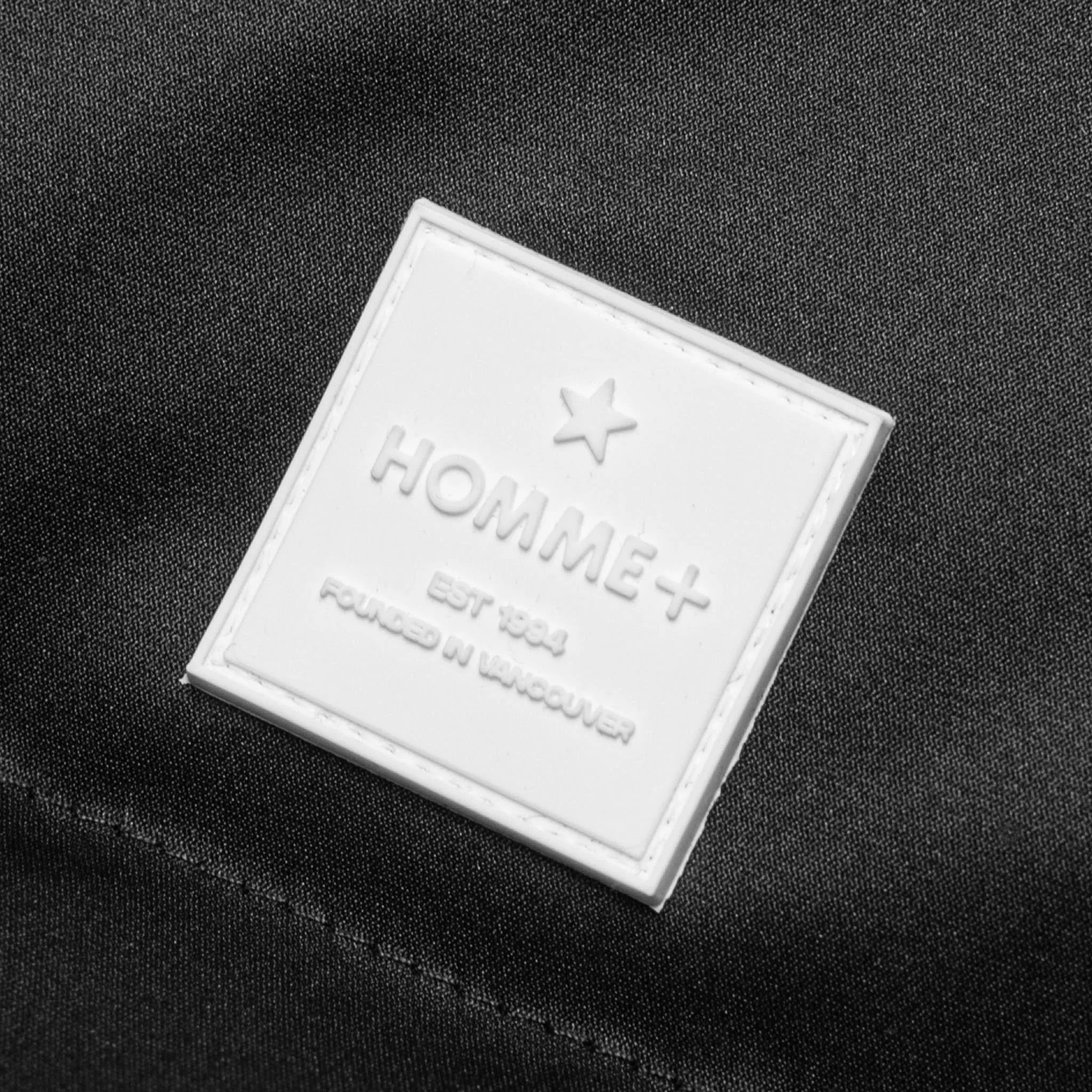 HOMME  Short Puffer Black/White Patch