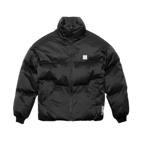 HOMME  Short Puffer Black/White Patch