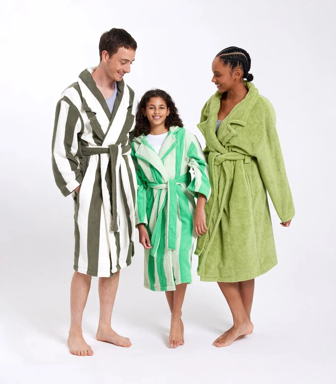 Hommey Robe - Matcha Stripes