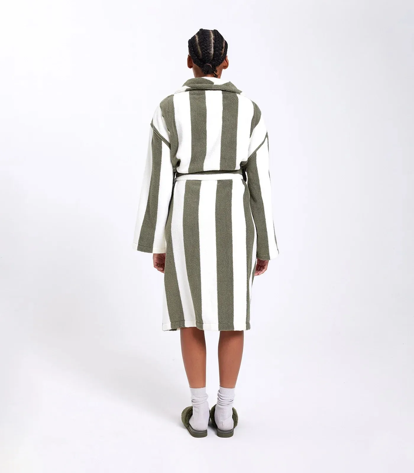 Hommey Robe - Matcha Stripes
