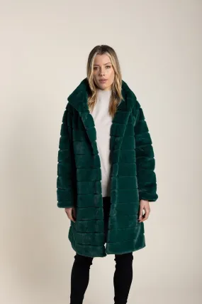 Hooded Fur Coat in Forest 2760 by Two-T's