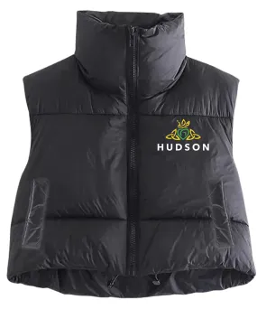 Hudson Embroidered Cropped Puffy Vest