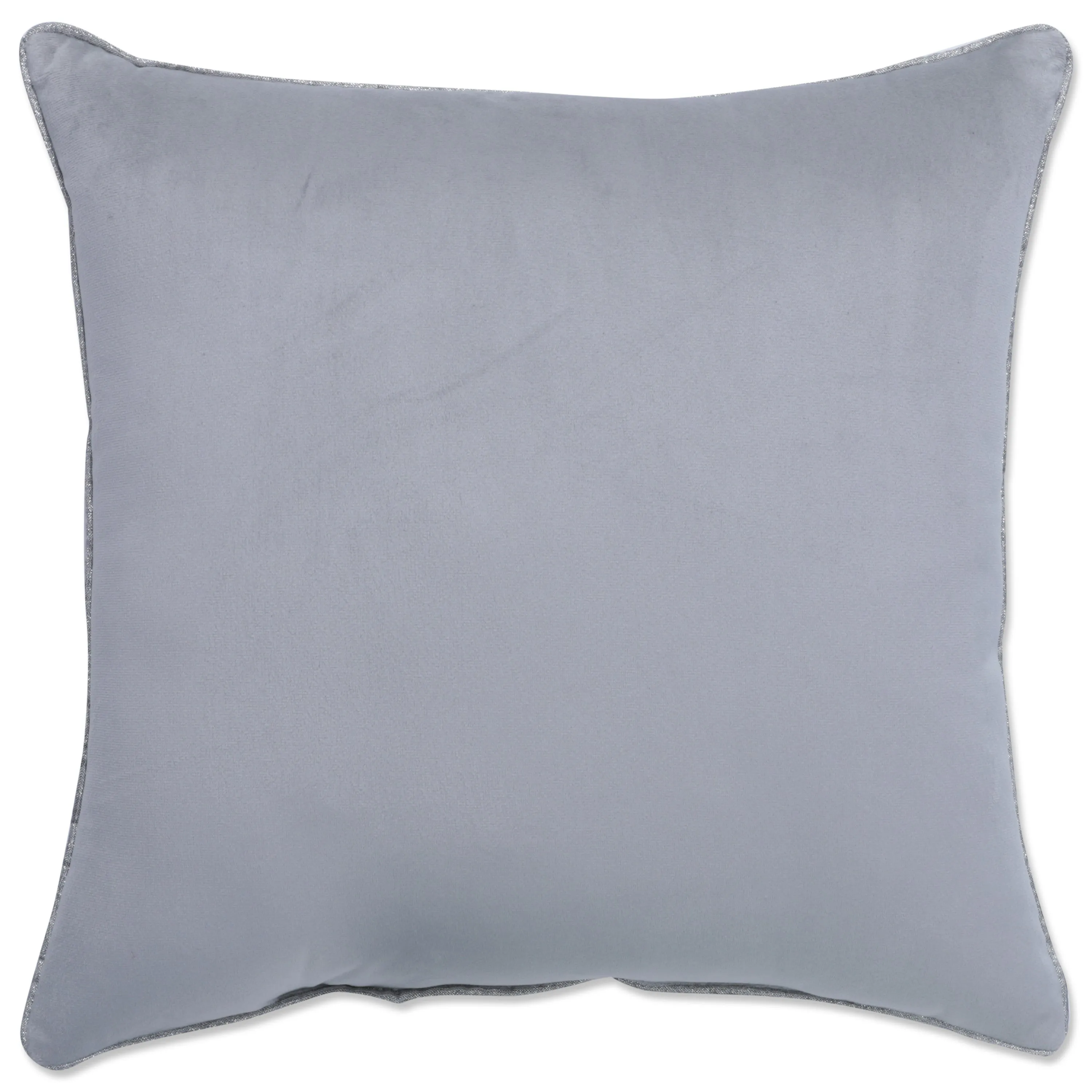 Indoor Velvet Christmas Wreath Gray 17-inch Throw Pillow