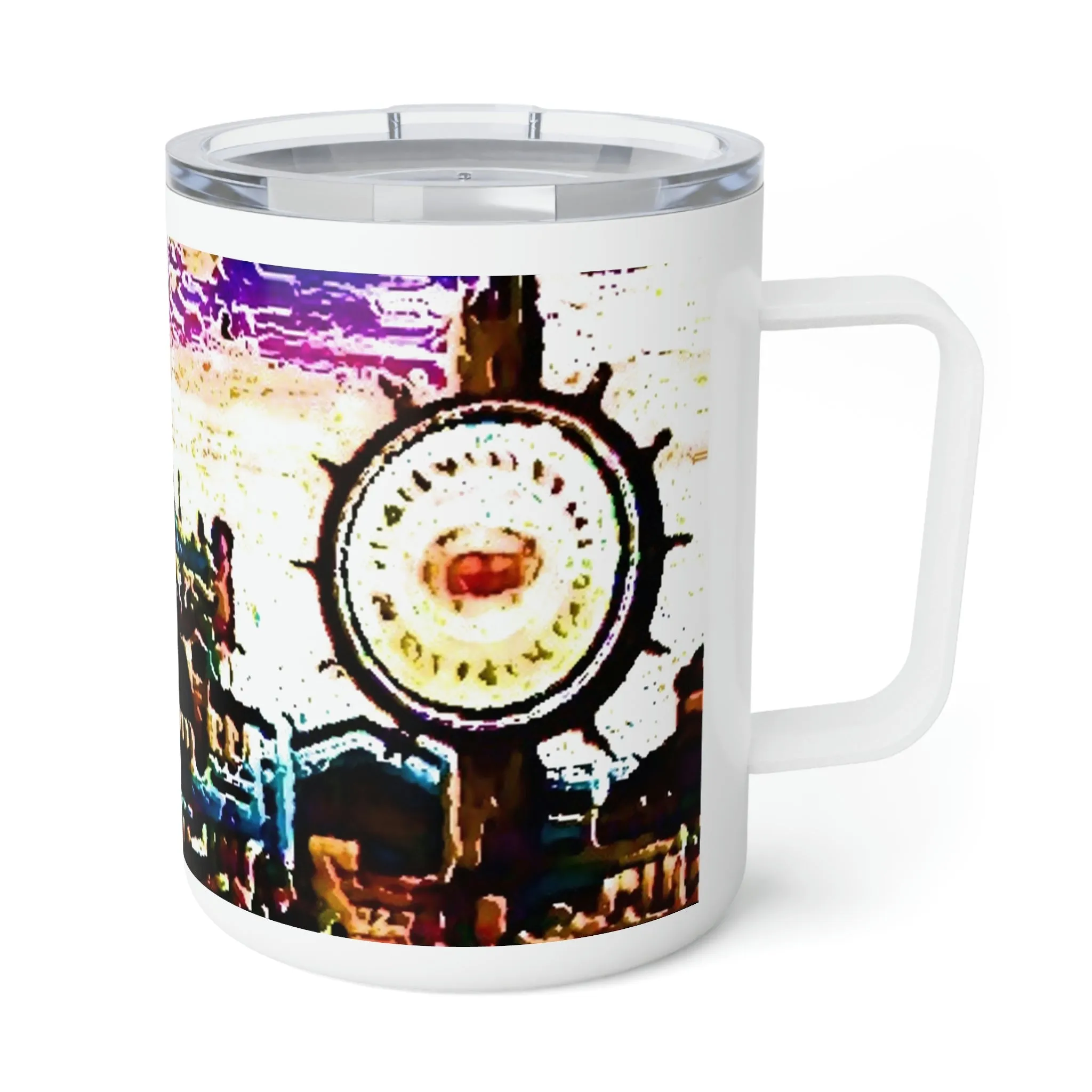 Insulated Coffee Mug, 10oz ...  "No.9 Fishermen's Grotto - Fishermen's Wharf, SF, California" ... Family Archives: 1970's ... Original Works ...