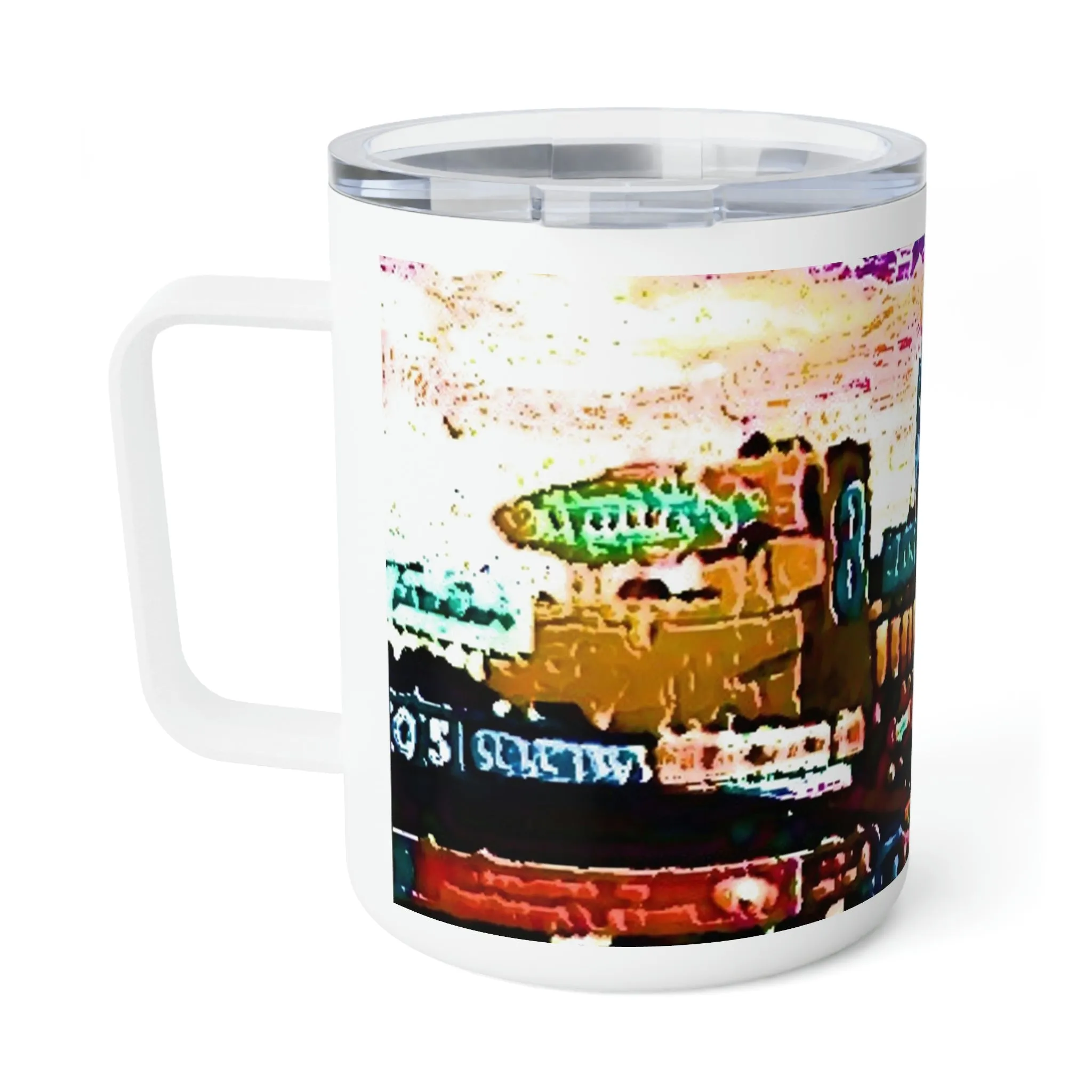 Insulated Coffee Mug, 10oz ...  "No.9 Fishermen's Grotto - Fishermen's Wharf, SF, California" ... Family Archives: 1970's ... Original Works ...