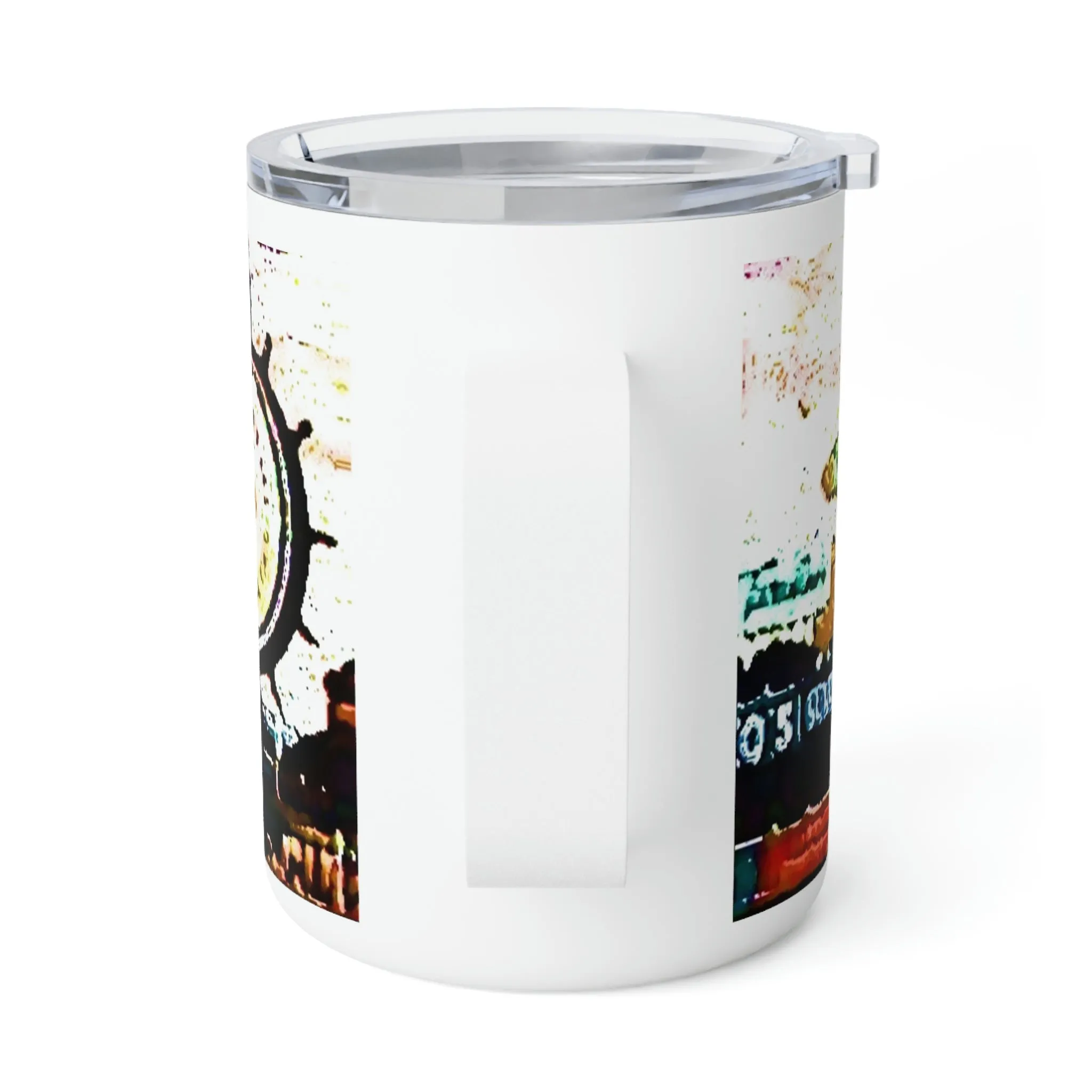 Insulated Coffee Mug, 10oz ...  "No.9 Fishermen's Grotto - Fishermen's Wharf, SF, California" ... Family Archives: 1970's ... Original Works ...