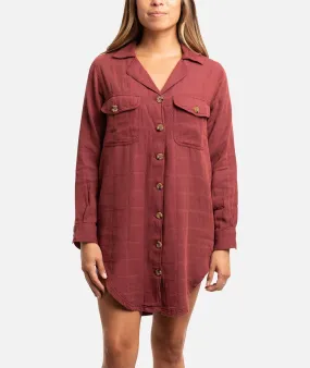 Jetty Bonita Flannel Dress - Red