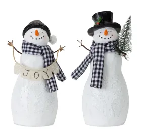 Jolly Snowman Resin Figurine