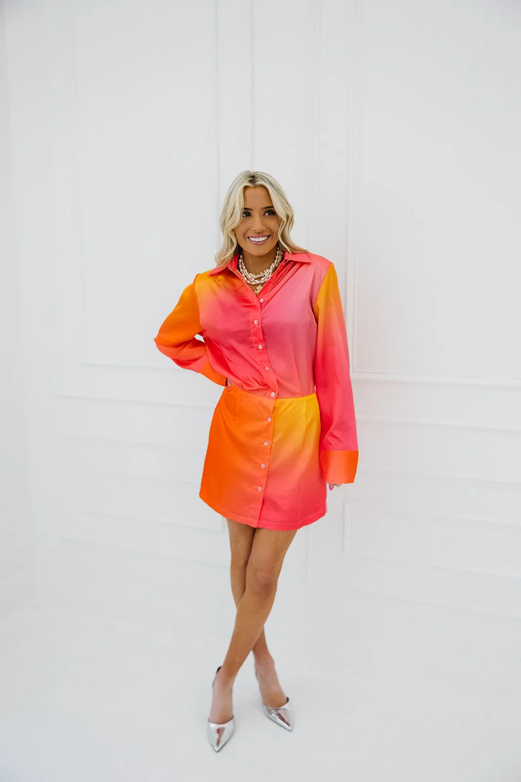 Jones Mini Dress - Orange Multi