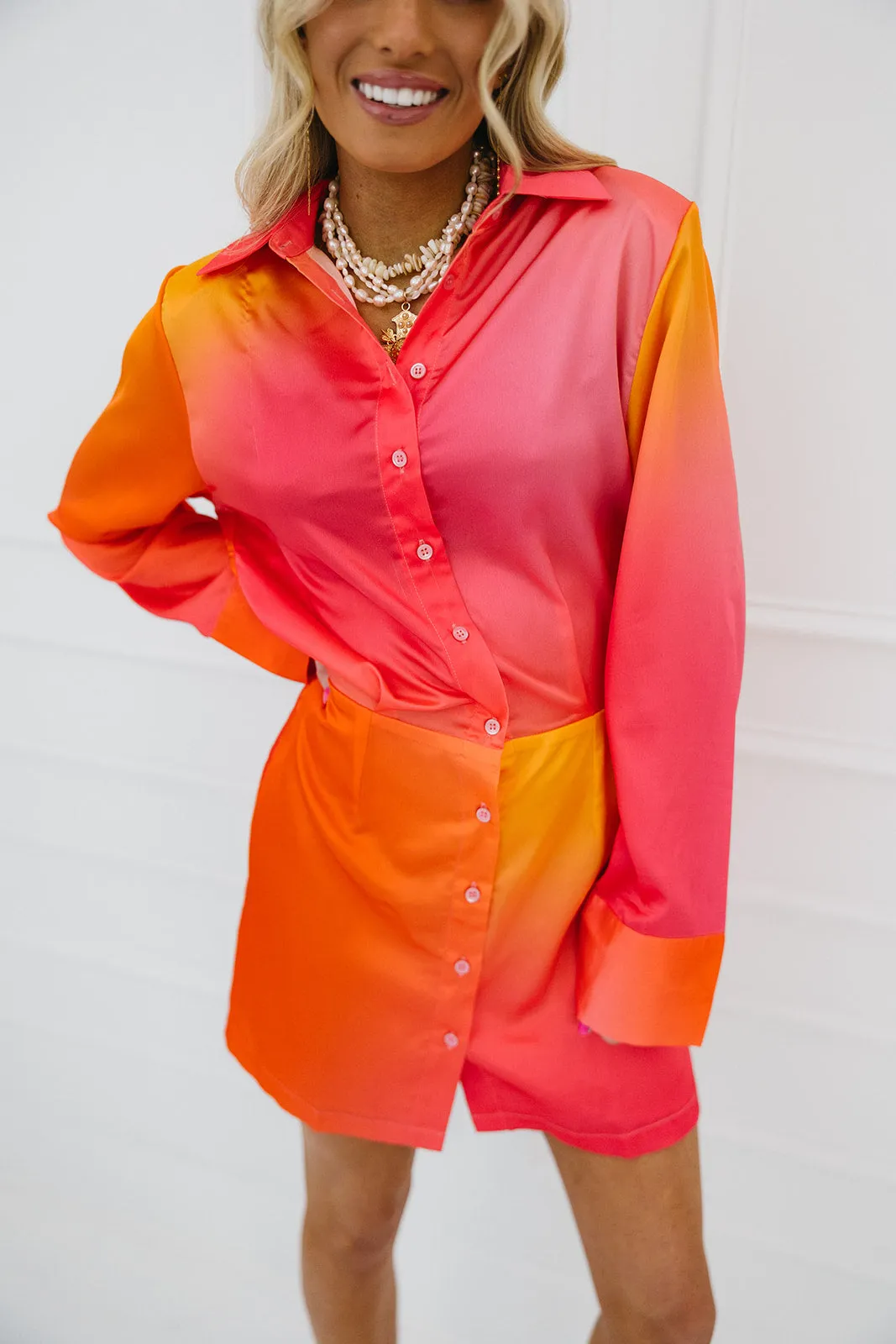 Jones Mini Dress - Orange Multi