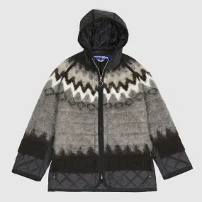 Junya Watanabe Man Native/Quilt Full-Zip Hooded Overshirt Jacket