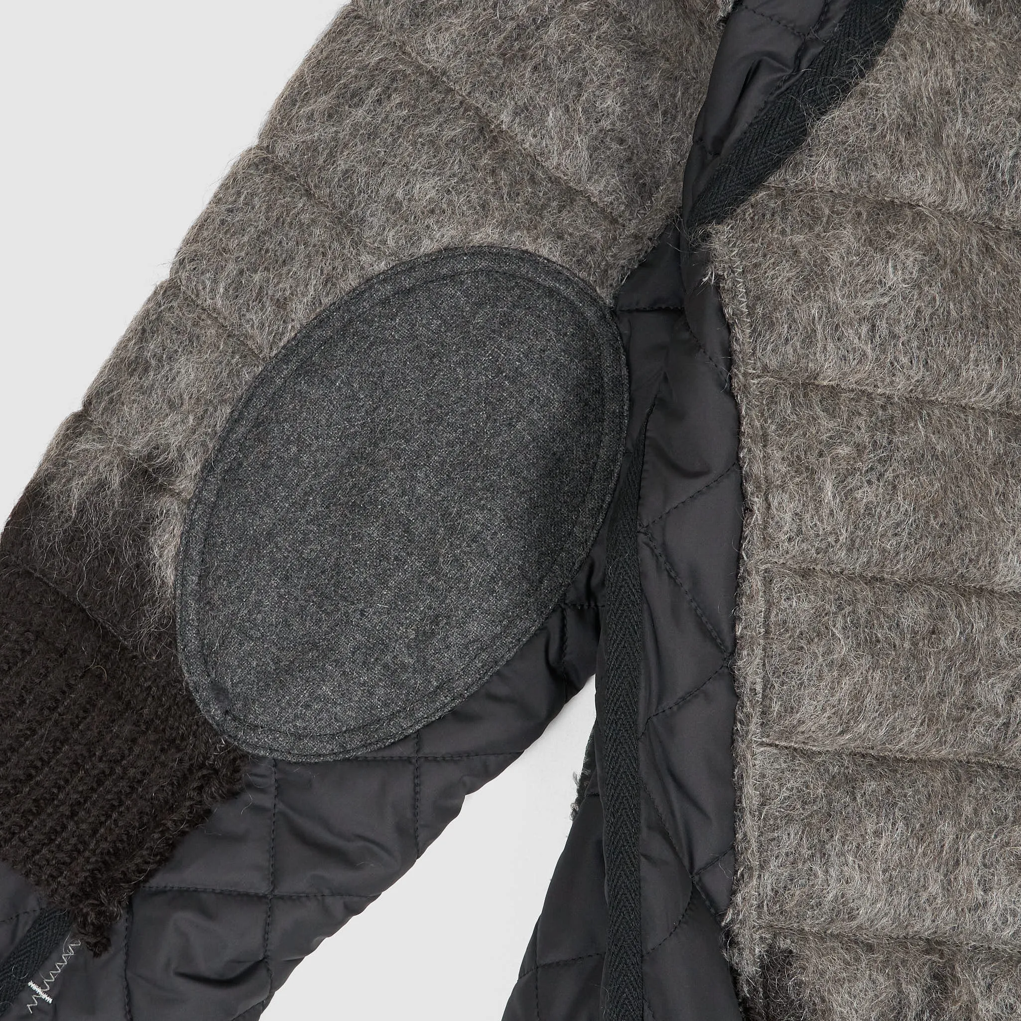 Junya Watanabe Man Native/Quilt Full-Zip Hooded Overshirt Jacket