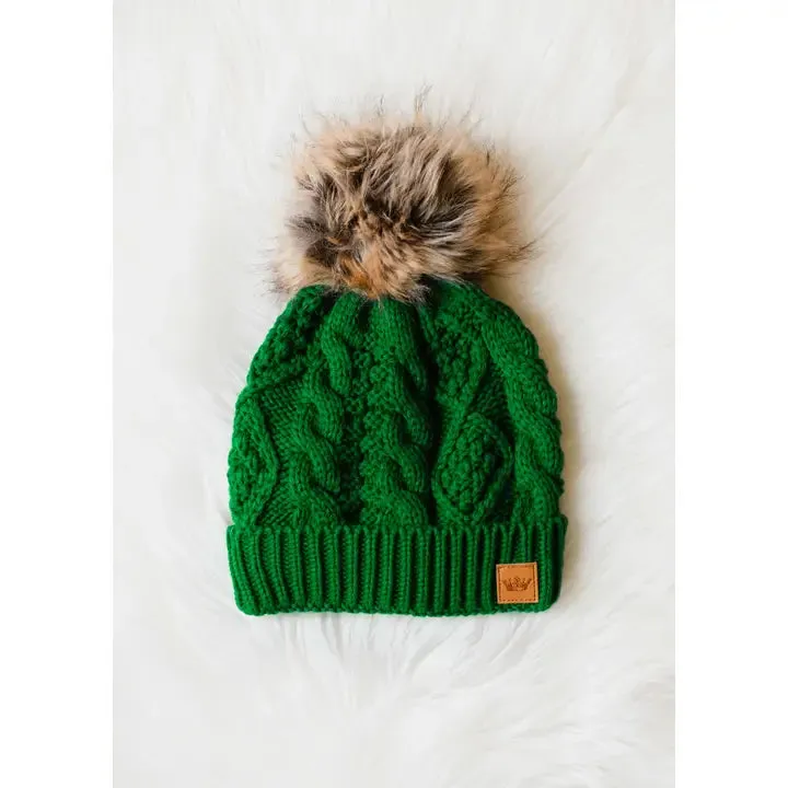 Kelly Green Pom Beanie