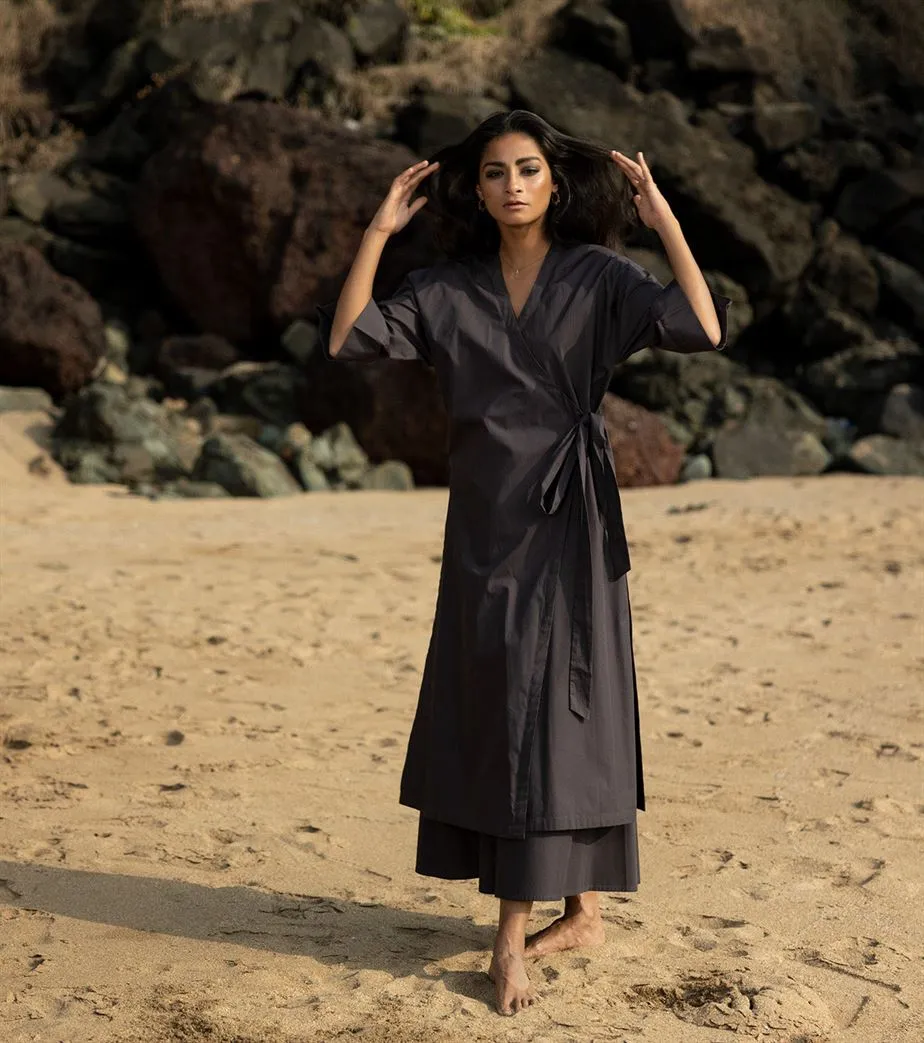 Khara Kapas I  Oh carol I Cotton Ebony Dress Black KK-24-21